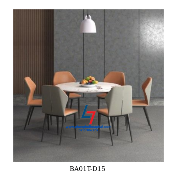 BÀN ĂN MẶT TRÒN XOAY BA01T-D15