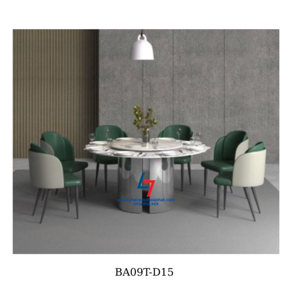 BÀN ĂN MẶT TRÒN XOAY BA09T-D15
