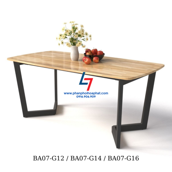 BÀN ĂN CHÂN SẮT BA07-G12 / BA07-G14 / BA07-G16