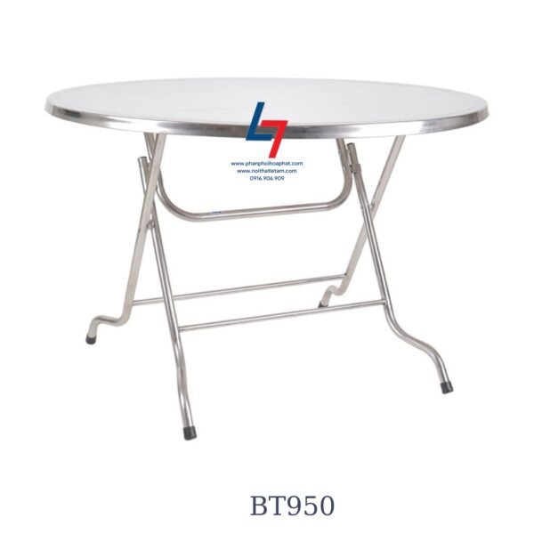 Ban Inox mat tron Hoa Phat BT950