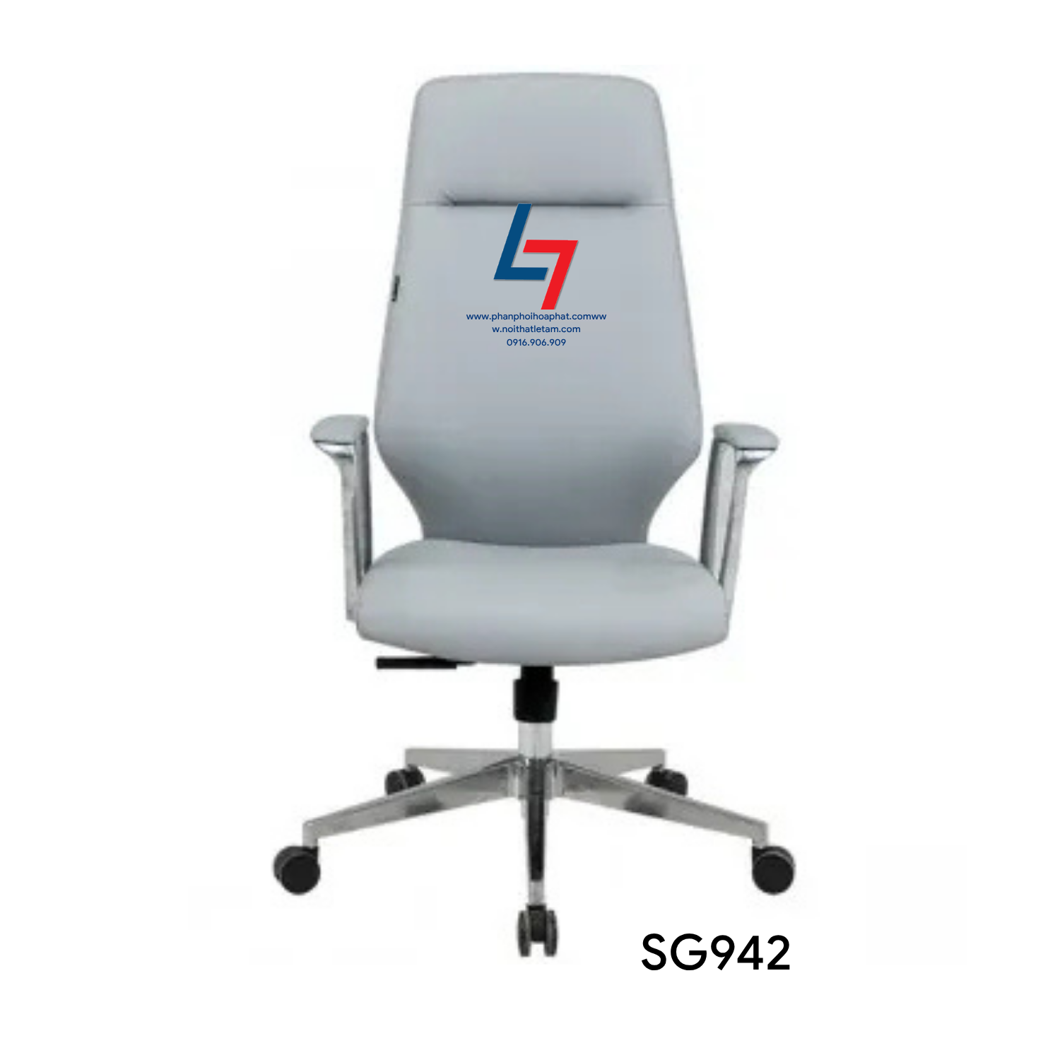 Ghế giám đốc SG942 tay hợp kim nhôm bóng Ghế giám đốc SG942 tay hợp kim nhôm bóng