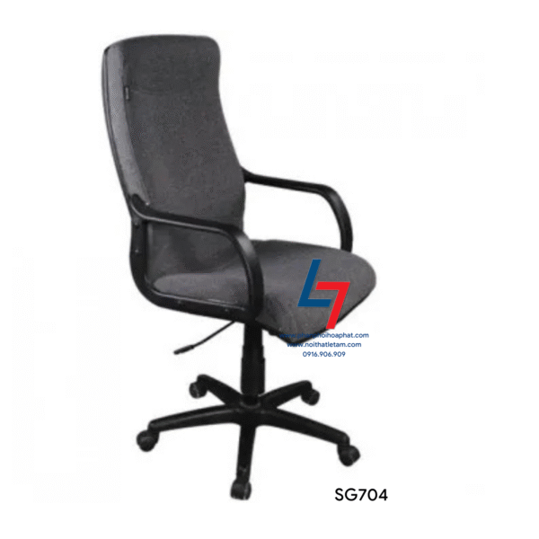 Ghế lưng cao SG704 bọc vải, đệm tựa liền khối