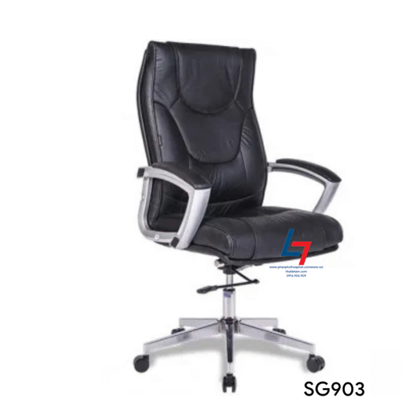 SG903 – ghế xoay chân thép mạ CR-Ni, tay nhựa