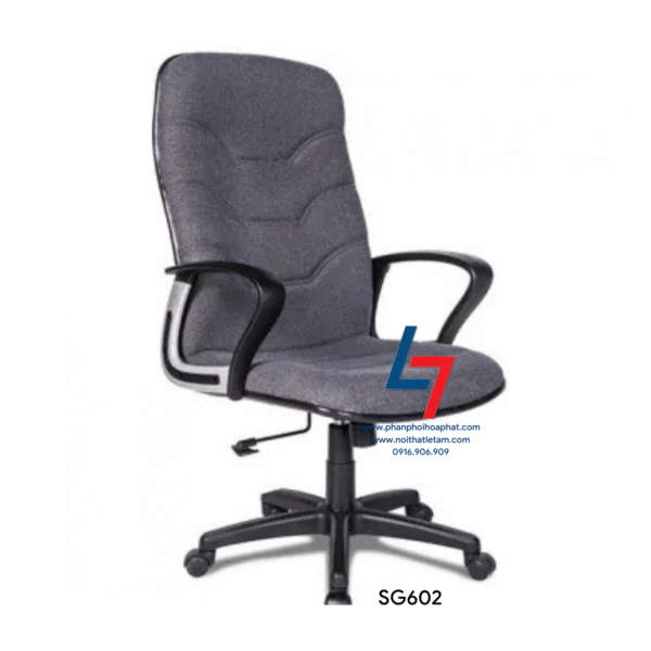 SG602 – ghế lưng cao bọc vải, thiết kế đơn giản
