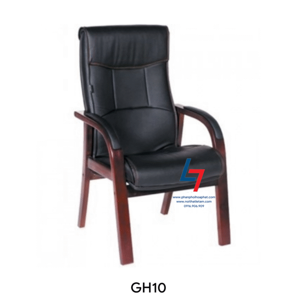 Ghế họp cao cấp GH10 khung gỗ bọc da/PVC