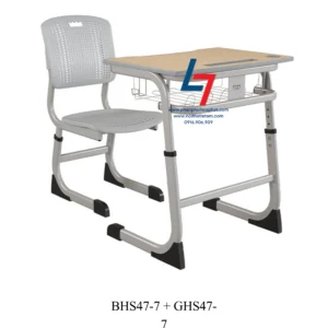 BÀN GHẾ HỌC SINH CẤP 1, CẤP 2 DÙNG TRONG TRƯỜNG HỌC BHS47-7 + GHS47-7