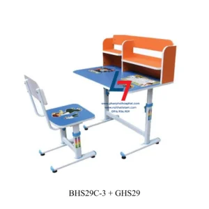 BÀN GHẾ HỌC SINH CẤP 1, CẤP 2DÙNG TRONG GIA ĐÌNH BHS29C-3 + GHS29