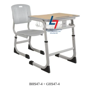 BÀN GHẾ HỌC SINH CẤP 1, CẤP 2 DÙNG TRONG TRƯỜNG HỌC BHS47-4 + GHS47-4