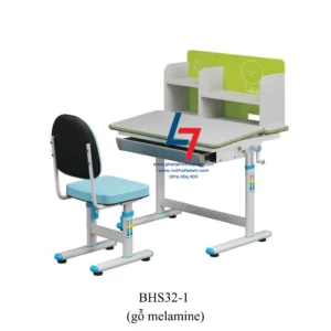 BÀN GHẾ HỌC SINH CẤP 1, CẤP 2DÙNG TRONG GIA ĐÌNH BHS32-1 
(gỗ melamine)