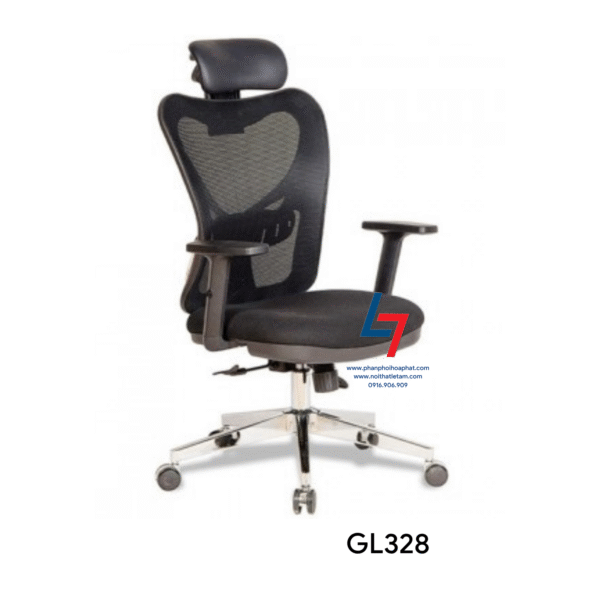 Ghế lưới lãnh đạo Hòa Phát GL328, tay chữ T tăng chỉnh