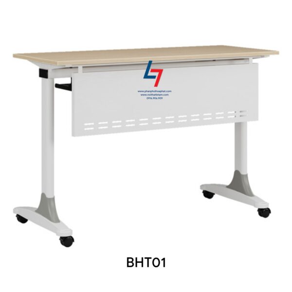 Bàn hội trường khung theo mặt gấp