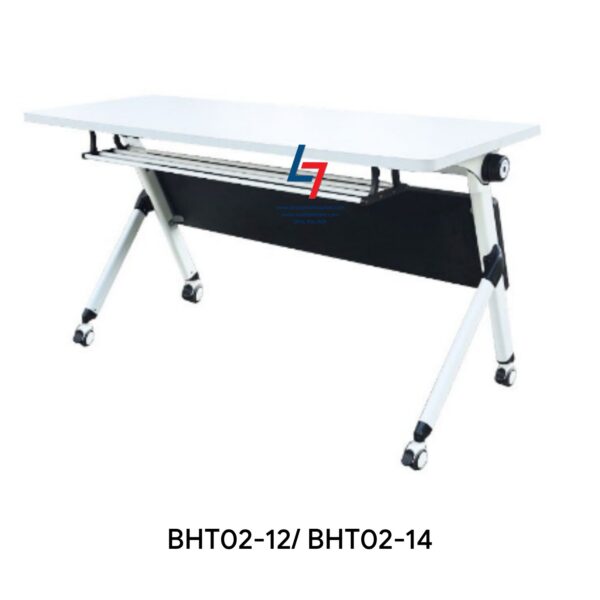 Bàn hội trường khung thép gấp mặt