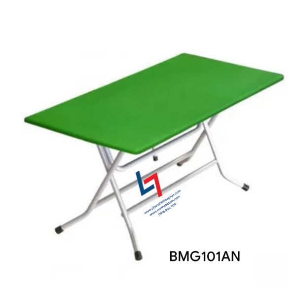 BÀN MẪU GIÁO BMG101AN KHUNG THÉP SƠN TĨNH ĐIỆN, MẶT NHỰA XANH HÒA PHÁT
