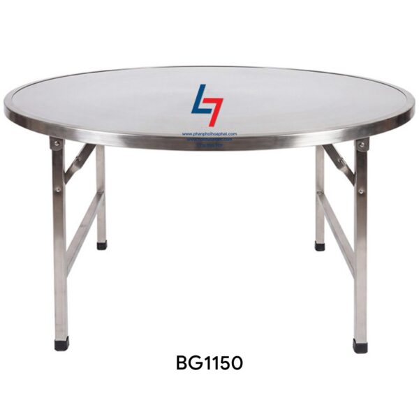 Bàn inox mặt tròn