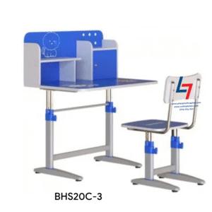 BÀN + GHẾ HỌC SINH BHS20C-3 KHUNG THÉP, MẶT GỖ MELAMINE HÒA PHÁT