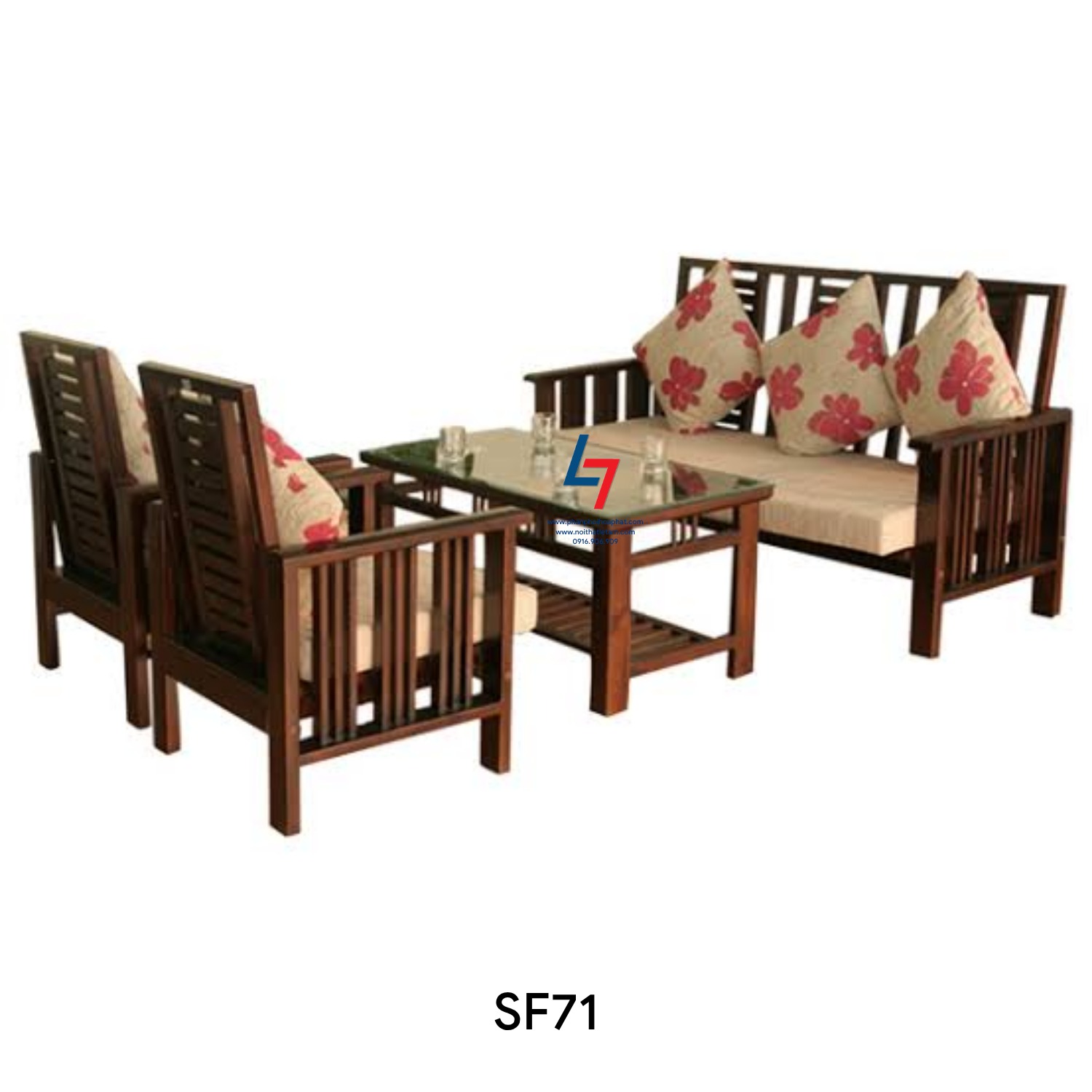 Bộ Bàn Ghế Sofa Gỗ Hòa Phát SF71 Bộ Bàn Ghế Sofa Gỗ Hòa Phát SF71