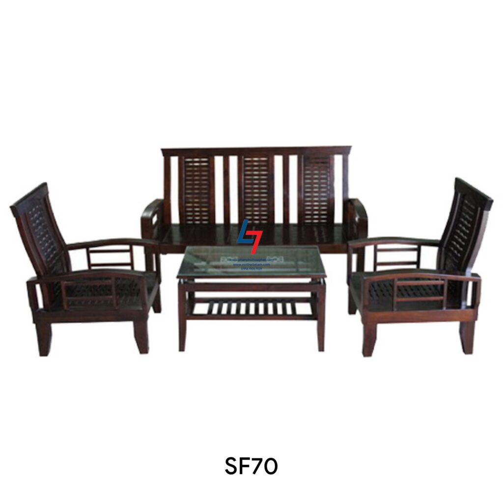 Bộ Bàn Ghế Sofa Gỗ Hòa Phát SF70