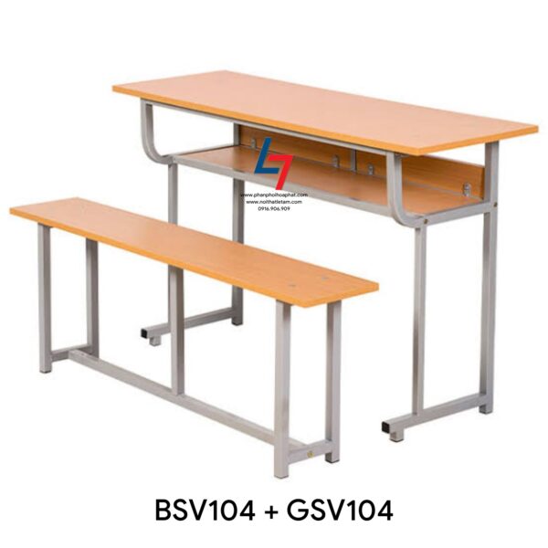 Bàn ghế sinh viên Hòa Phát BSV104 + GSV104