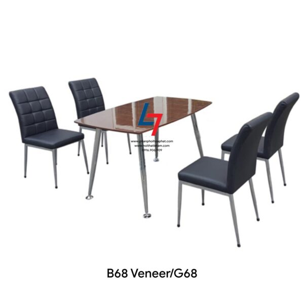 BỘ BÀN ĂN HÒA PHÁT B68 Veneer/G68