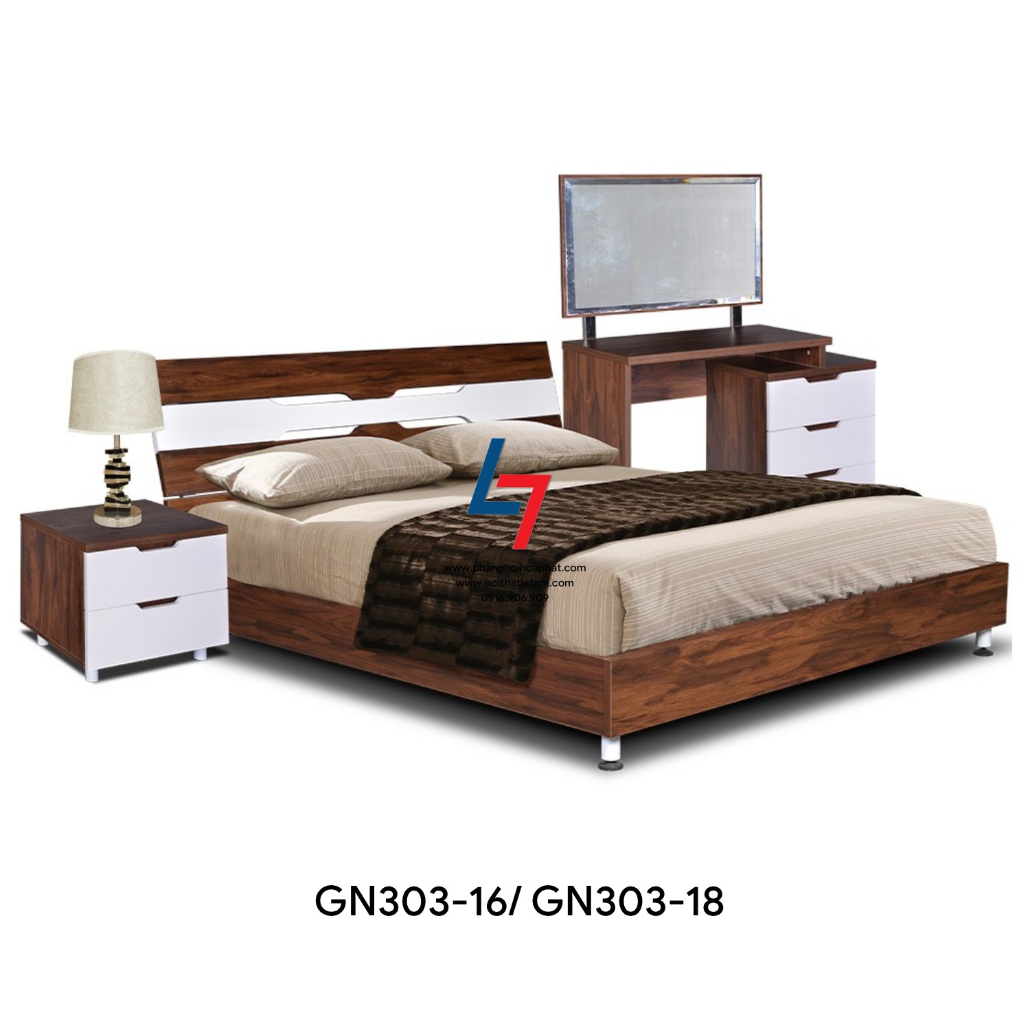 BỘ GIƯỜNG NGỦ HÒA PHÁT GN303-16/ GN303-18 BỘ GIƯỜNG NGỦ HÒA PHÁT GN303-16/ GN303-18