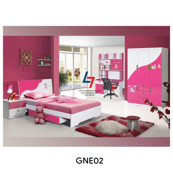 BỘ GIƯỜNG PHÒNG NGỦ BÉ GÁI HÒA PHÁT GNE02
